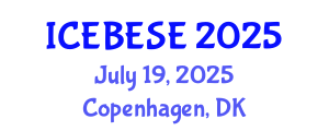 International Conference on Environmental, Biological, Ecological Sciences and Engineering (ICEBESE) July 19, 2025 - Copenhagen, Denmark