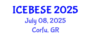 International Conference on Environmental, Biological, Ecological Sciences and Engineering (ICEBESE) July 08, 2025 - Corfu, Greece