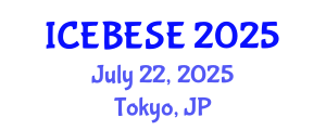 International Conference on Environmental, Biological, Ecological Sciences and Engineering (ICEBESE) July 22, 2025 - Tokyo, Japan