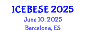 International Conference on Environmental, Biological, Ecological Sciences and Engineering (ICEBESE) June 10, 2025 - Barcelona, Spain