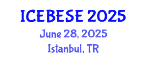 International Conference on Environmental, Biological, Ecological Sciences and Engineering (ICEBESE) June 28, 2025 - Istanbul, Turkey