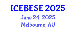 International Conference on Environmental, Biological, Ecological Sciences and Engineering (ICEBESE) June 24, 2025 - Melbourne, Australia