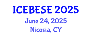 International Conference on Environmental, Biological, Ecological Sciences and Engineering (ICEBESE) June 24, 2025 - Nicosia, Cyprus