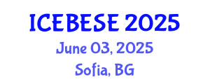 International Conference on Environmental, Biological, Ecological Sciences and Engineering (ICEBESE) June 03, 2025 - Sofia, Bulgaria