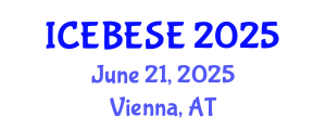 International Conference on Environmental, Biological, Ecological Sciences and Engineering (ICEBESE) June 21, 2025 - Vienna, Austria