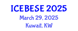 International Conference on Environmental, Biological, Ecological Sciences and Engineering (ICEBESE) March 29, 2025 - Kuwait, Kuwait