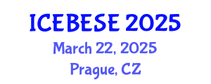 International Conference on Environmental, Biological, Ecological Sciences and Engineering (ICEBESE) March 22, 2025 - Prague, Czechia