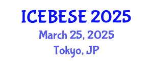 International Conference on Environmental, Biological, Ecological Sciences and Engineering (ICEBESE) March 25, 2025 - Tokyo, Japan