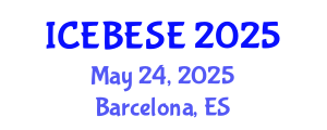 International Conference on Environmental, Biological, Ecological Sciences and Engineering (ICEBESE) May 24, 2025 - Barcelona, Spain