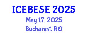 International Conference on Environmental, Biological, Ecological Sciences and Engineering (ICEBESE) May 17, 2025 - Bucharest, Romania