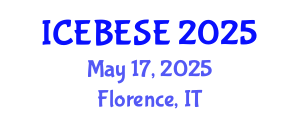 International Conference on Environmental, Biological, Ecological Sciences and Engineering (ICEBESE) May 17, 2025 - Florence, Italy