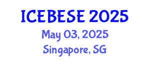 International Conference on Environmental, Biological, Ecological Sciences and Engineering (ICEBESE) May 03, 2025 - Singapore, Singapore