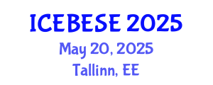 International Conference on Environmental, Biological, Ecological Sciences and Engineering (ICEBESE) May 20, 2025 - Tallinn, Estonia