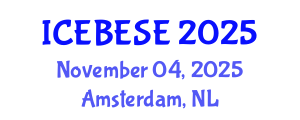 International Conference on Environmental, Biological, Ecological Sciences and Engineering (ICEBESE) November 04, 2025 - Amsterdam, Netherlands