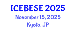 International Conference on Environmental, Biological, Ecological Sciences and Engineering (ICEBESE) November 15, 2025 - Kyoto, Japan