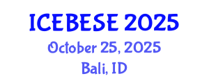 International Conference on Environmental, Biological, Ecological Sciences and Engineering (ICEBESE) October 25, 2025 - Bali, Indonesia