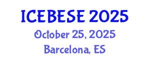 International Conference on Environmental, Biological, Ecological Sciences and Engineering (ICEBESE) October 25, 2025 - Barcelona, Spain
