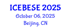 International Conference on Environmental, Biological, Ecological Sciences and Engineering (ICEBESE) October 06, 2025 - Beijing, China