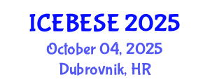 International Conference on Environmental, Biological, Ecological Sciences and Engineering (ICEBESE) October 04, 2025 - Dubrovnik, Croatia
