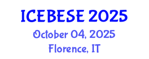 International Conference on Environmental, Biological, Ecological Sciences and Engineering (ICEBESE) October 04, 2025 - Florence, Italy