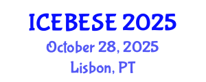 International Conference on Environmental, Biological, Ecological Sciences and Engineering (ICEBESE) October 28, 2025 - Lisbon, Portugal
