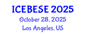 International Conference on Environmental, Biological, Ecological Sciences and Engineering (ICEBESE) October 28, 2025 - Los Angeles, United States