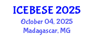 International Conference on Environmental, Biological, Ecological Sciences and Engineering (ICEBESE) October 04, 2025 - Madagascar, Madagascar