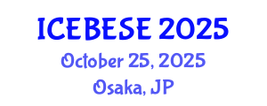 International Conference on Environmental, Biological, Ecological Sciences and Engineering (ICEBESE) October 25, 2025 - Osaka, Japan