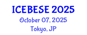 International Conference on Environmental, Biological, Ecological Sciences and Engineering (ICEBESE) October 07, 2025 - Tokyo, Japan