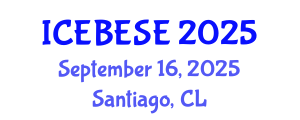 International Conference on Environmental, Biological, Ecological Sciences and Engineering (ICEBESE) September 16, 2025 - Santiago, Chile