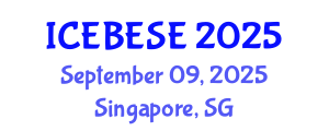 International Conference on Environmental, Biological, Ecological Sciences and Engineering (ICEBESE) September 09, 2025 - Singapore, Singapore