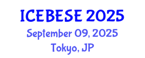 International Conference on Environmental, Biological, Ecological Sciences and Engineering (ICEBESE) September 09, 2025 - Tokyo, Japan