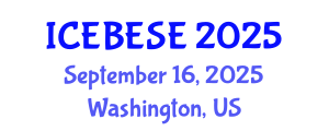 International Conference on Environmental, Biological, Ecological Sciences and Engineering (ICEBESE) September 16, 2025 - Washington, United States