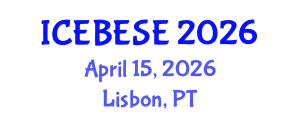 International Conference on Environmental, Biological, Ecological Sciences and Engineering (ICEBESE) April 15, 2026 - Lisbon, Portugal