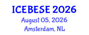 International Conference on Environmental, Biological, Ecological Sciences and Engineering (ICEBESE) August 05, 2026 - Amsterdam, Netherlands