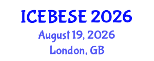 International Conference on Environmental, Biological, Ecological Sciences and Engineering (ICEBESE) August 19, 2026 - London, United Kingdom