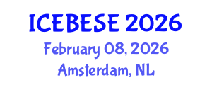 International Conference on Environmental, Biological, Ecological Sciences and Engineering (ICEBESE) February 08, 2026 - Amsterdam, Netherlands