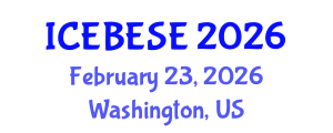 International Conference on Environmental, Biological, Ecological Sciences and Engineering (ICEBESE) February 23, 2026 - Washington, United States International Conference on Environmental, Biological, Ecological Sciences and Engineering (ICEBESE) February 23, 2026 - Washington, United States