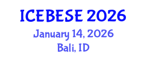 International Conference on Environmental, Biological, Ecological Sciences and Engineering (ICEBESE) January 14, 2026 - Bali, Indonesia