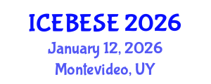 International Conference on Environmental, Biological, Ecological Sciences and Engineering (ICEBESE) January 12, 2026 - Montevideo, Uruguay International Conference on Environmental, Biological, Ecological Sciences and Engineering (ICEBESE) January 12, 2026 - Montevideo, Uruguay