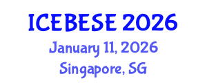 International Conference on Environmental, Biological, Ecological Sciences and Engineering (ICEBESE) January 11, 2026 - Singapore, Singapore