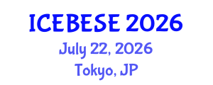 International Conference on Environmental, Biological, Ecological Sciences and Engineering (ICEBESE) July 22, 2026 - Tokyo, Japan