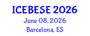 International Conference on Environmental, Biological, Ecological Sciences and Engineering (ICEBESE) June 08, 2026 - Barcelona, Spain International Conference on Environmental, Biological, Ecological Sciences and Engineering (ICEBESE) June 08, 2026 - Barcelona, Spain