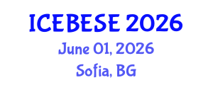 International Conference on Environmental, Biological, Ecological Sciences and Engineering (ICEBESE) June 01, 2026 - Sofia, Bulgaria International Conference on Environmental, Biological, Ecological Sciences and Engineering (ICEBESE) June 01, 2026 - Sofia, Bulgaria
