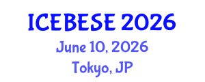 International Conference on Environmental, Biological, Ecological Sciences and Engineering (ICEBESE) June 10, 2026 - Tokyo, Japan