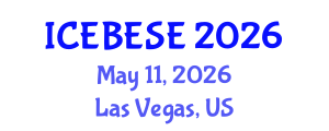 International Conference on Environmental, Biological, Ecological Sciences and Engineering (ICEBESE) May 11, 2026 - Las Vegas, United States International Conference on Environmental, Biological, Ecological Sciences and Engineering (ICEBESE) May 11, 2026 - Las Vegas, United States