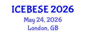 International Conference on Environmental, Biological, Ecological Sciences and Engineering (ICEBESE) May 24, 2026 - London, United Kingdom