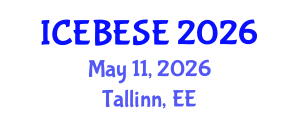 International Conference on Environmental, Biological, Ecological Sciences and Engineering (ICEBESE) May 11, 2026 - Tallinn, Estonia International Conference on Environmental, Biological, Ecological Sciences and Engineering (ICEBESE) May 11, 2026 - Tallinn, Estonia