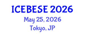 International Conference on Environmental, Biological, Ecological Sciences and Engineering (ICEBESE) May 25, 2026 - Tokyo, Japan