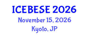 International Conference on Environmental, Biological, Ecological Sciences and Engineering (ICEBESE) November 15, 2026 - Kyoto, Japan